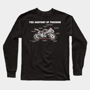 The Anatomy Of Freedom T shirt For Biker Long Sleeve T-Shirt